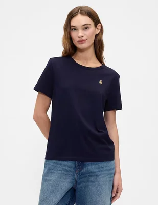 Playera manga corta cuello redondo para mujer