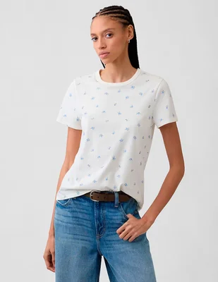Playera manga corta cuello redondo para mujer