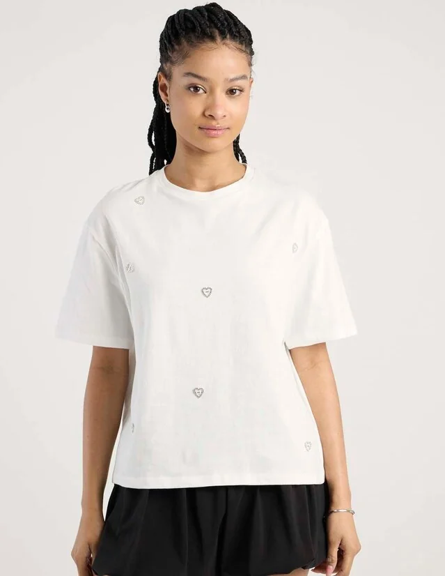 Playera manga corta Only cuello redondo para mujer