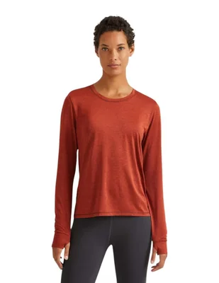 Playera manga larga Eddie Bauer Reso Stretch cuello redondo para mujer