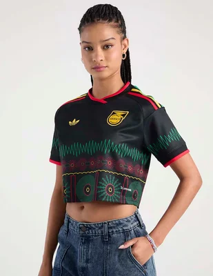 Playera manga corta Fifa World Cup Federación de Fútbol de Jamaica cuello redondo para mujer