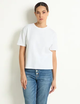 Playera manga corta 365 Essential cuello redondo para mujer