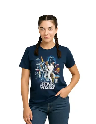 Playera manga corta Star Wars cuello redondo para mujer