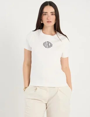 Playera manga corta Tommy Hilfiger cuello redondo para mujer