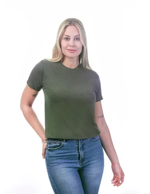 Playera manga corta Indicum Denim Básicos cuello redondo para mujer