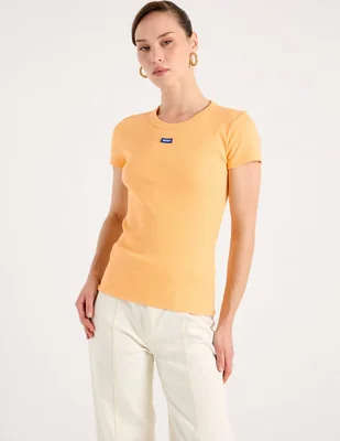 Playera manga corta Hugo Blue cuello redondo para mujer