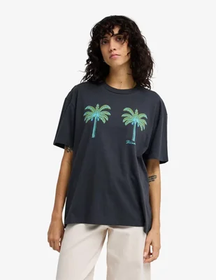 Playera manga corta billabong vacation club cuello redondo para mujer