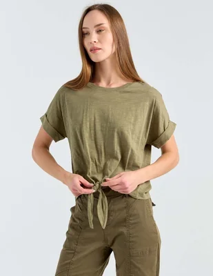 Playera manga corta Sanctuary cuello redondo para mujer