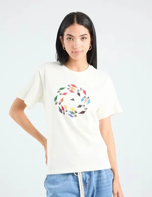 Playera manga corta Fifa World Cup cuello redondo para mujer