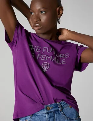 Playera manga corta Studio F cuello redondo para mujer