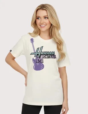 Playera manga corta Disney Hannah Montana - Guitarra Hannah Montana cuello redondo para mujer