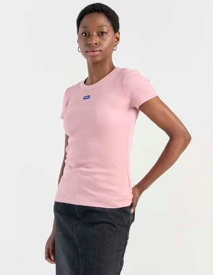 Playera manga corta Hugo Blue cuello redondo para mujer