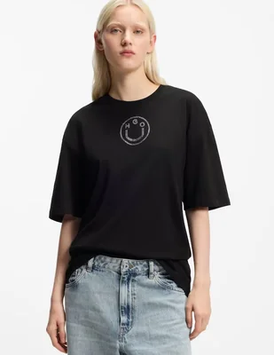 Playera manga corta Hugo Blue S26 cuello redondo para mujer