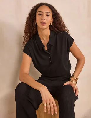 Playera tipo polo Maison 123 para mujer