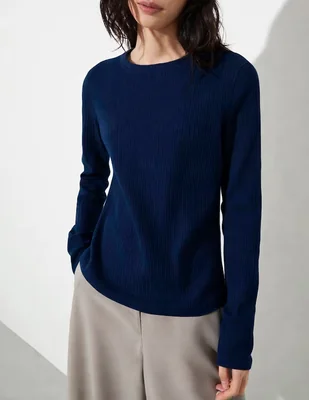 Playera manga larga Max&Co cuello redondo para mujer