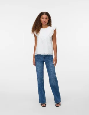 Blusa vero moda manga corta para mujer