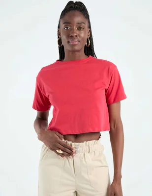 Playera manga corta Petite Studio cuello redondo para mujer