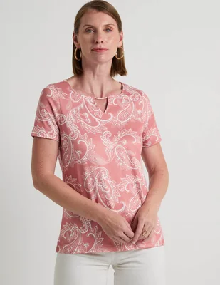 Playera manga corta morango cuello cuadrado para mujer