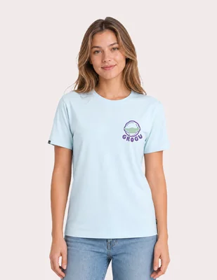 Playera manga corta Disney The Mandalorian and Grogu cuello redondo para mujer