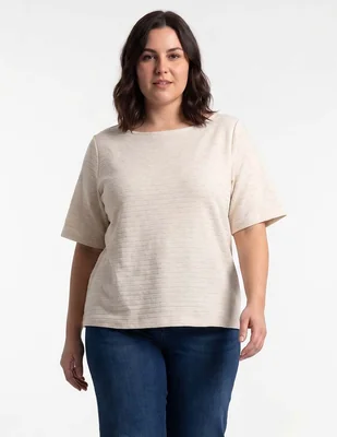 Playera manga corta Liz Claiborne cuello redondo para mujer