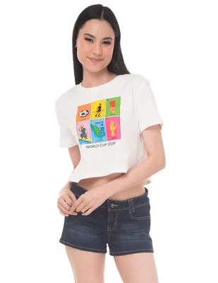 Playera manga corta sarah bustani cuello redondo para mujer