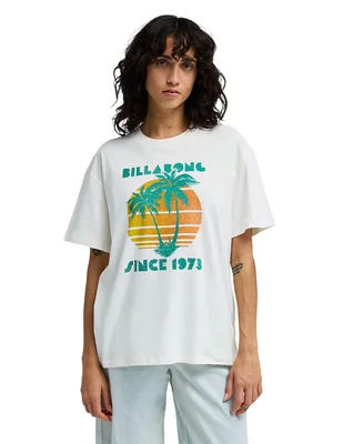 Playera manga corta Billabong My Beach Club cuello redondo para mujer