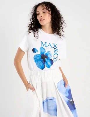 Playera manga corta co cuello redondo para mujer