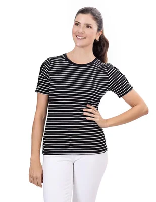 Playera manga corta Nautica cuello redondo para mujer