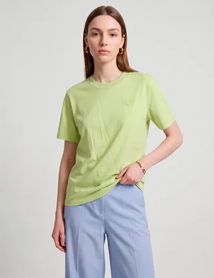Playera Manga Corta Hugo Blue S26 Cuello Redondo Para Mujer