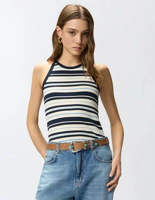 Playera tank Pinko cuello halter para mujer
