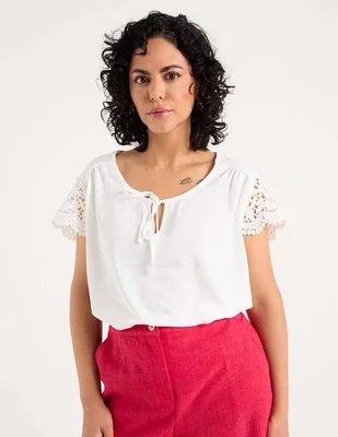 Blusa delirium manga corta para mujer