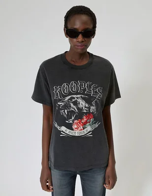 Playera manga corta The Kooples cuello redondo para mujer