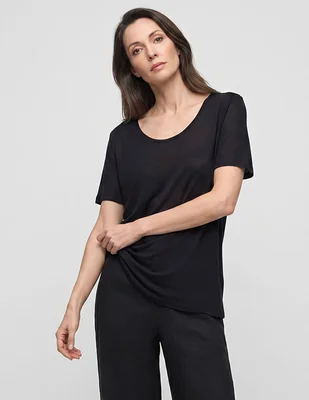 Playera manga corta Morango cuello redondo para mujer