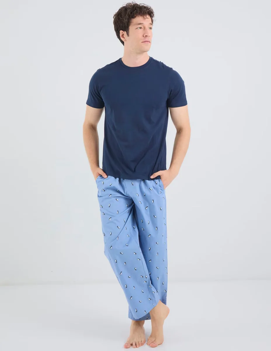 Conjunto pijama punto blanco para hombre