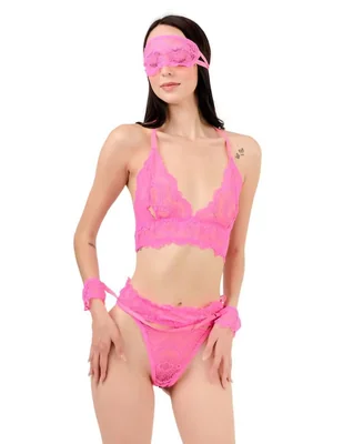 Conjunto de bra y panty Liu Liu de encaje