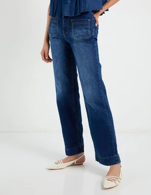 Jeans straight Coffee Bean para mujer