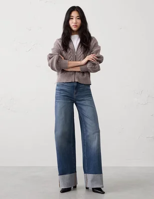 Jeans wide leg cintura alta Banana Republic para mujer