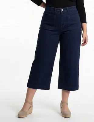 Jeans capri amplio cintura media The Pattern para mujer
