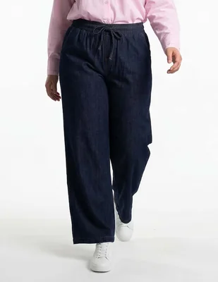 Jeans amplio cintura media Lieb Plus para mujer