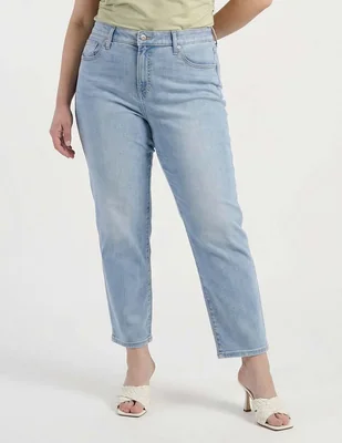 Jeans amplio cintura baja chico's para mujer