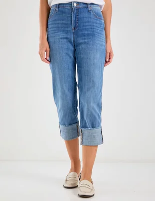 Jeans capri straight cintura baja Chico's para mujer