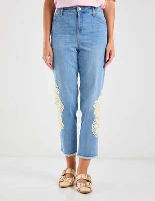 Jeans capri straight cintura media Chico's para mujer
