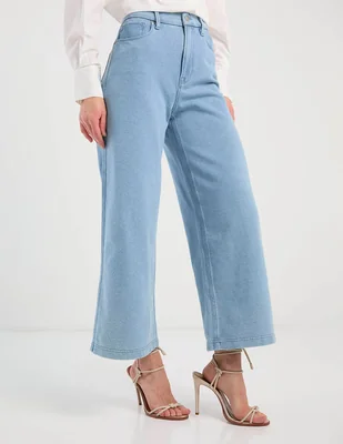 Jeans coulotte wide leg good american para mujer
