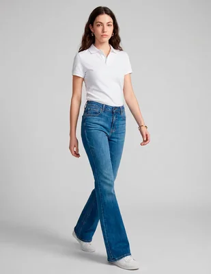 Jeans regular flare cintura american eagle fashion para mujer