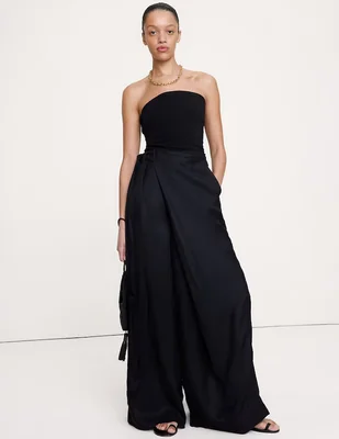 Pantalón relaxed wide leg para mujer
