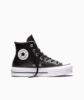 Tenis Converse de Plataforma Lift Negros en Bota de Piel para Mujer