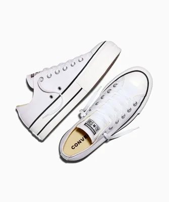 Tenis Converse de Plataforma Lift Blancos en Choclo de Lona para Mujer