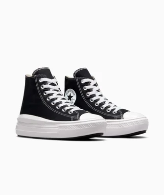 Tenis Converse de Plataforma Move Negros en Bota de Lona para Mujer