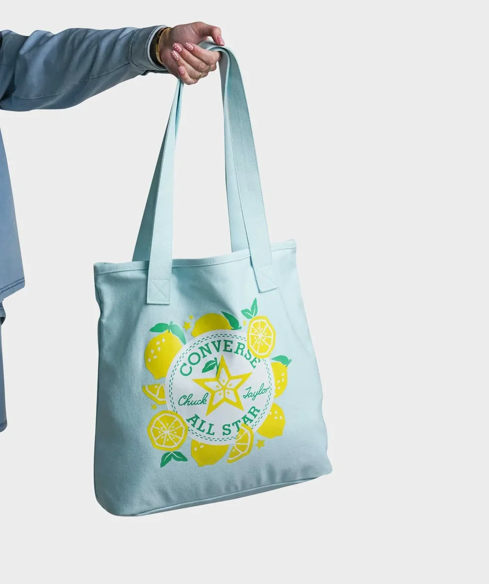 Bolsa Tote Converse Graphic Canvas Azul Claro Unisex