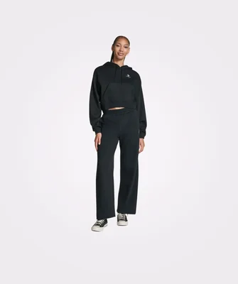 Hoodie Converse Corta Negra para Mujer